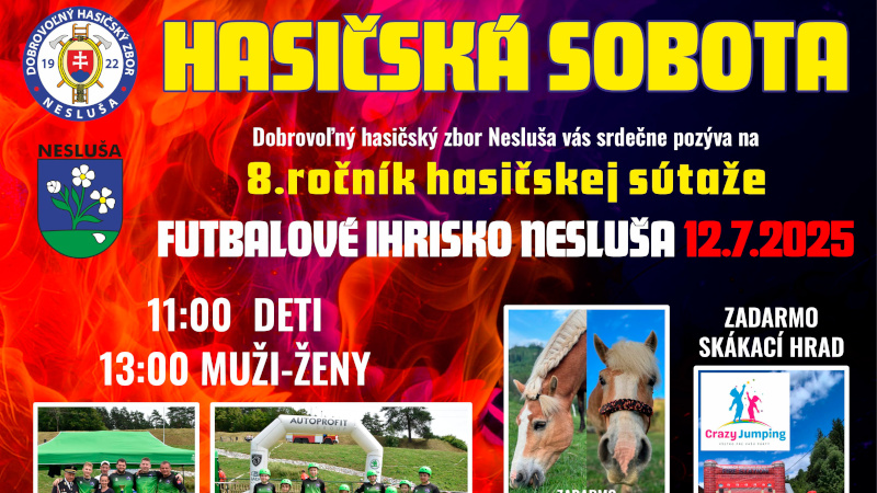 Výrez plagátu podujatia Hasičská sobota