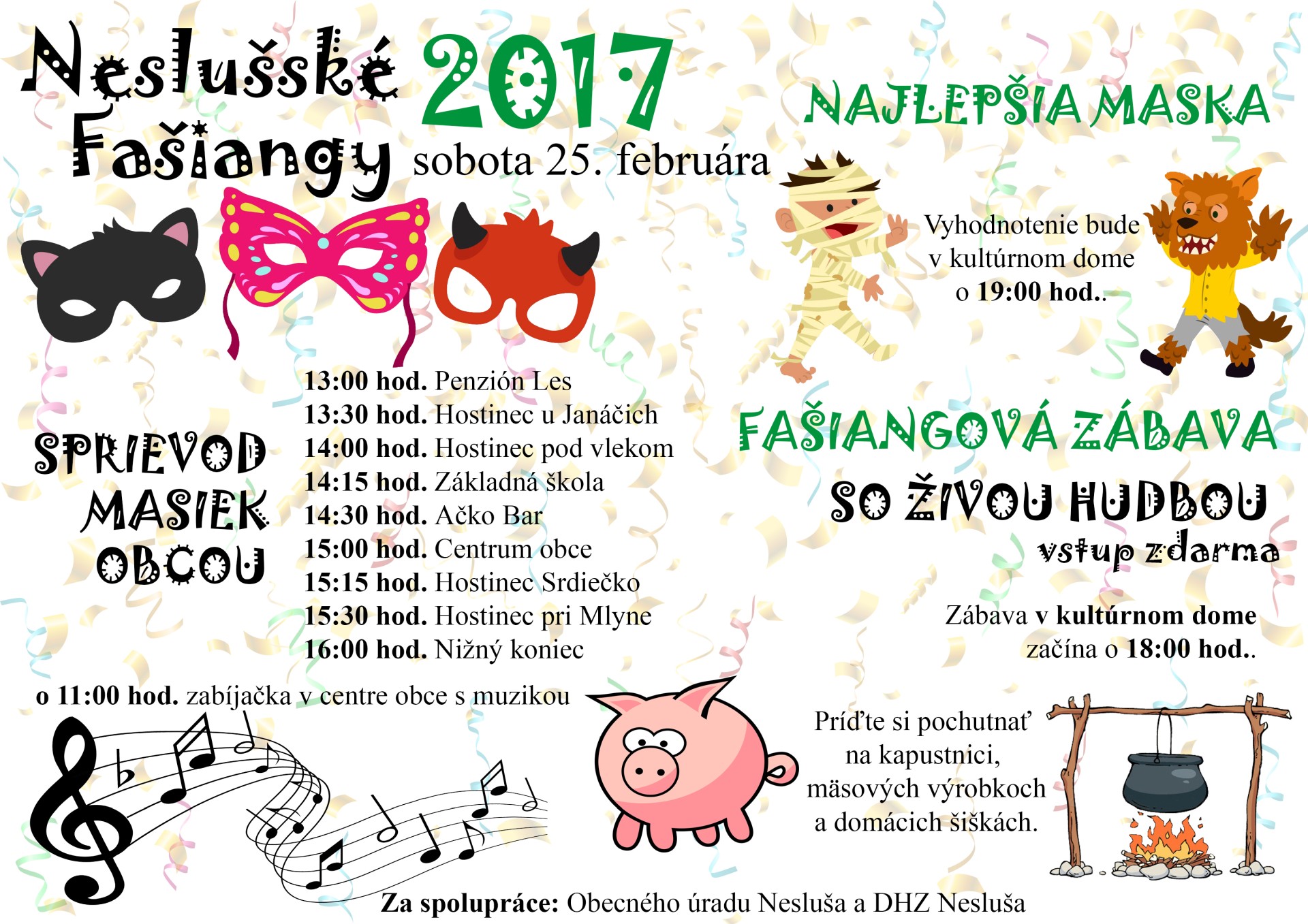 Neslušské fašiangy 2017 - perex