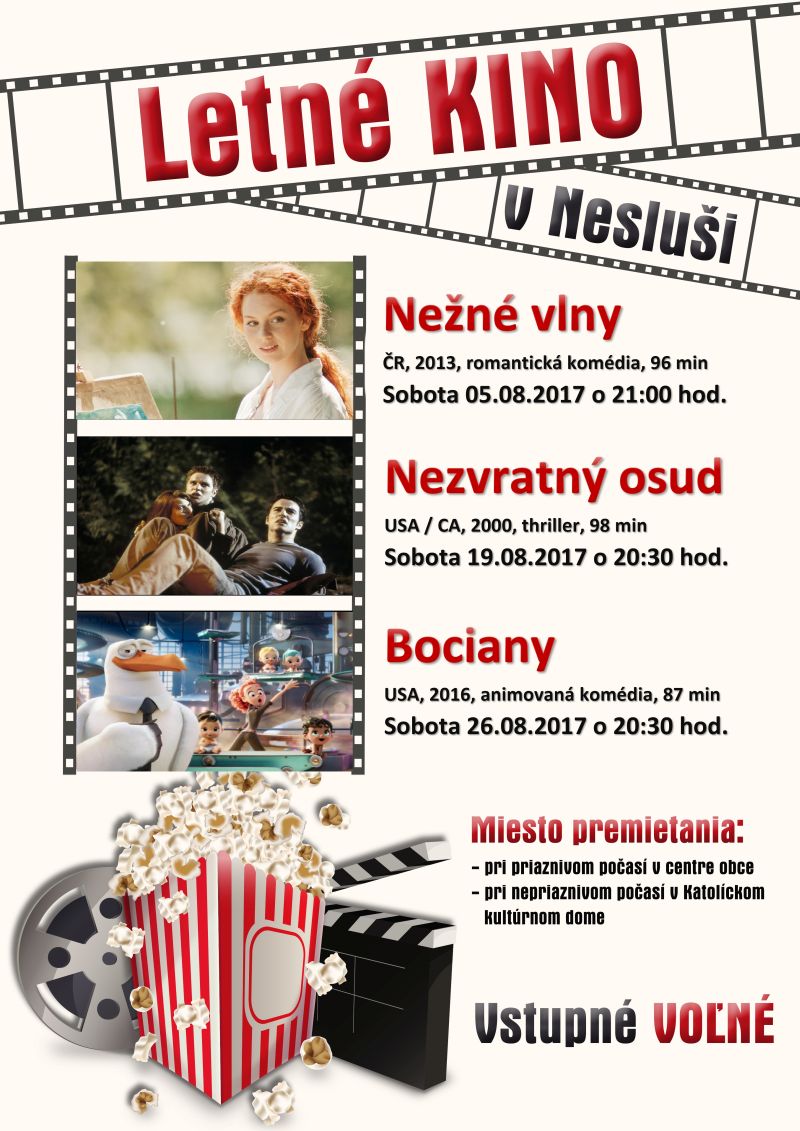 Plagát - Letné kino v Nesluši 2017