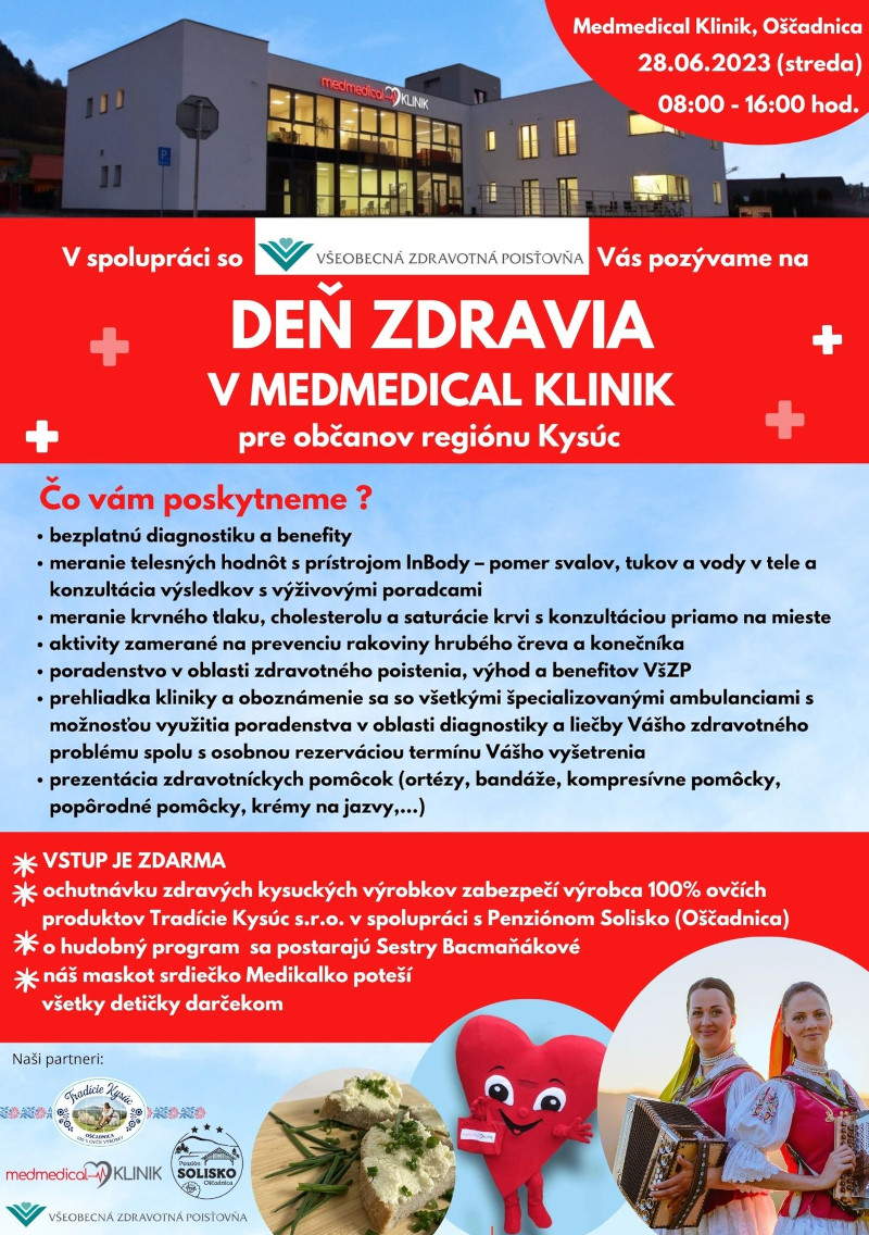 Informačný leták k Dňu zdravia v Medmedical Klinik