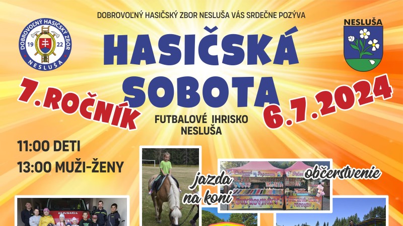 Výrez plagátu podujatia Hasičská sobota