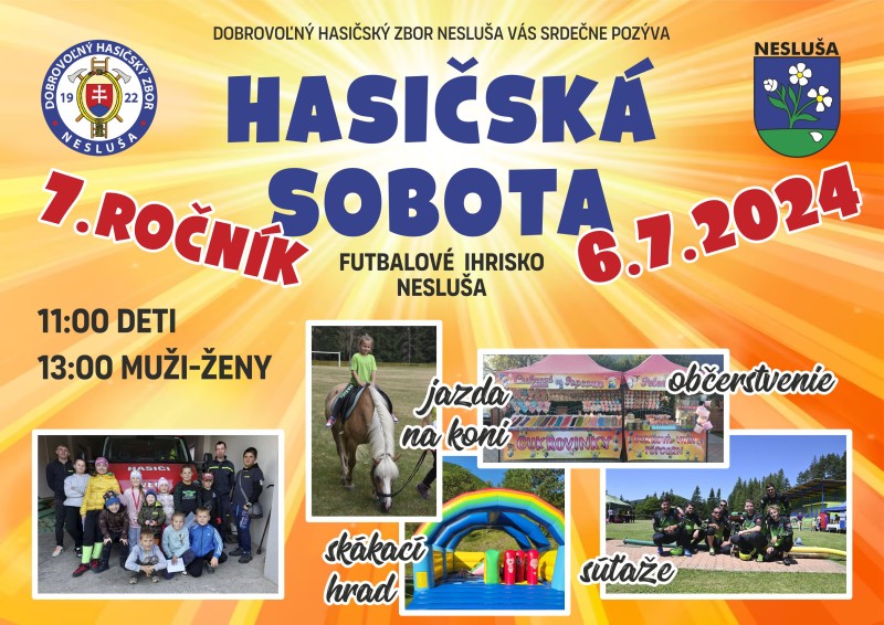 Plagát podujatia Hasičská sobota