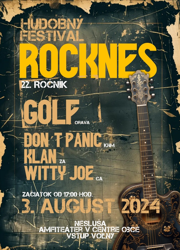 Plagát festivalu Rocknes