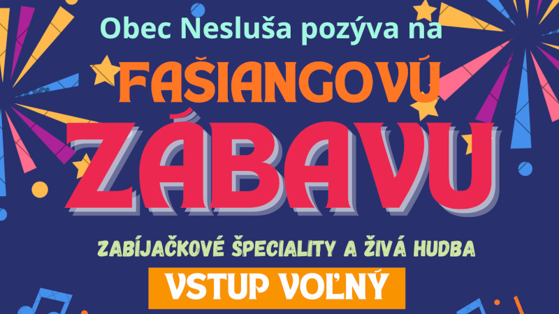 Výrez z plagátu fašiangovej zábavy