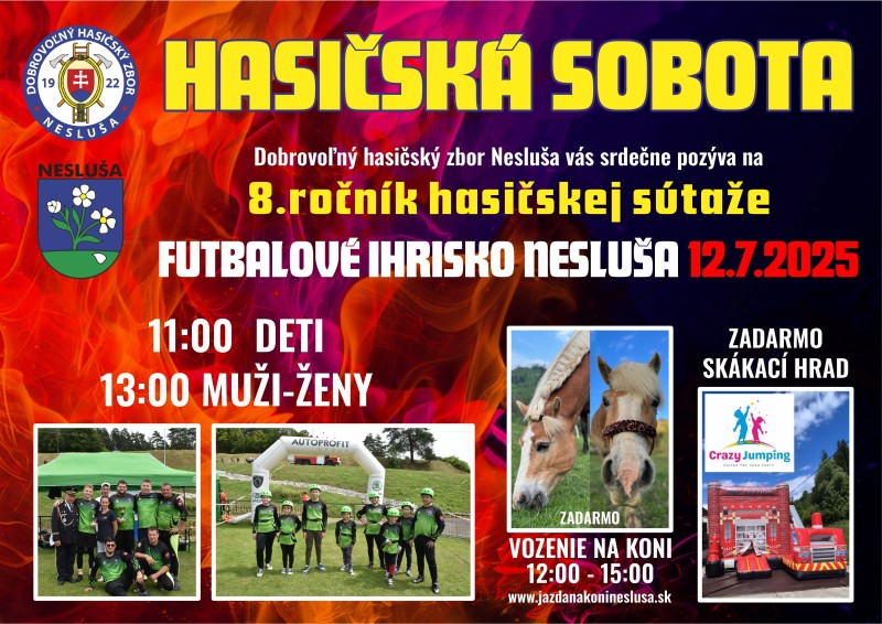 Plagát podujatia Hasičská sobota