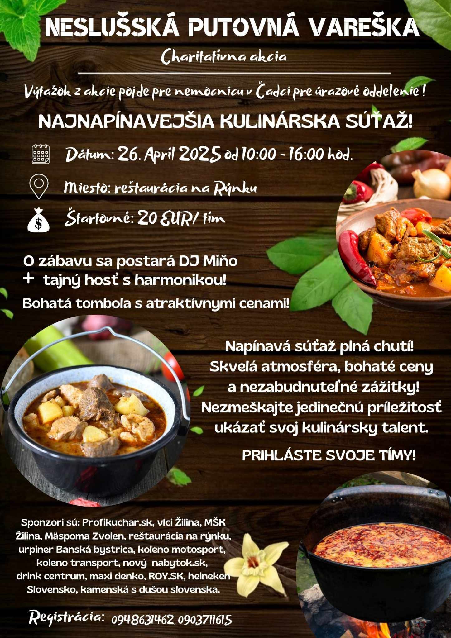 Neslušská putovná vareška - plagát akcie