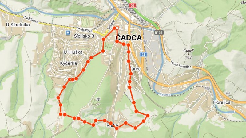 Mapa turistického pochodu